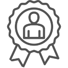 user icon with ribbon